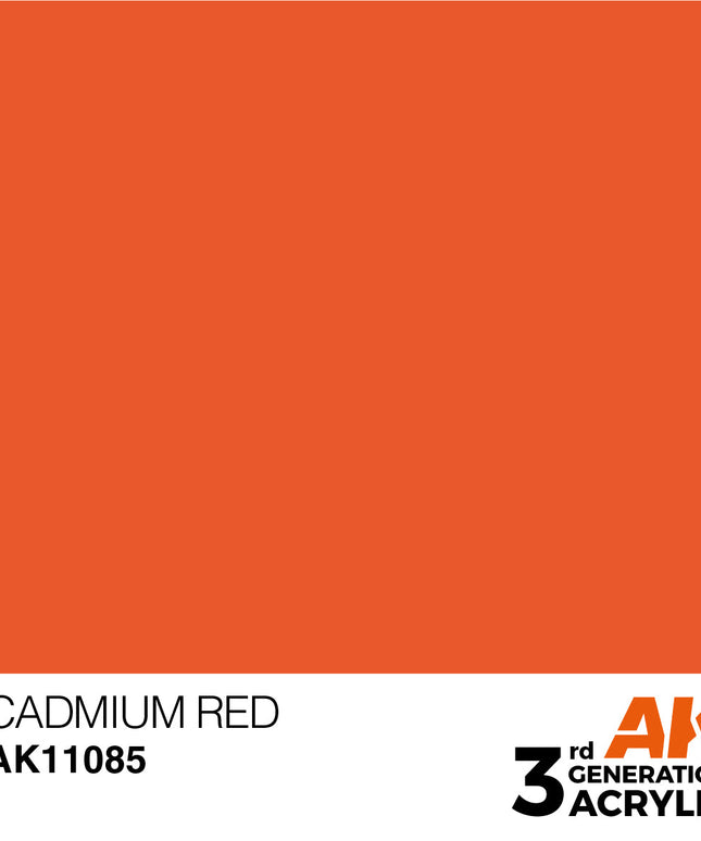 AK ACRYLIC AK11085 Cadmium Red 17ml