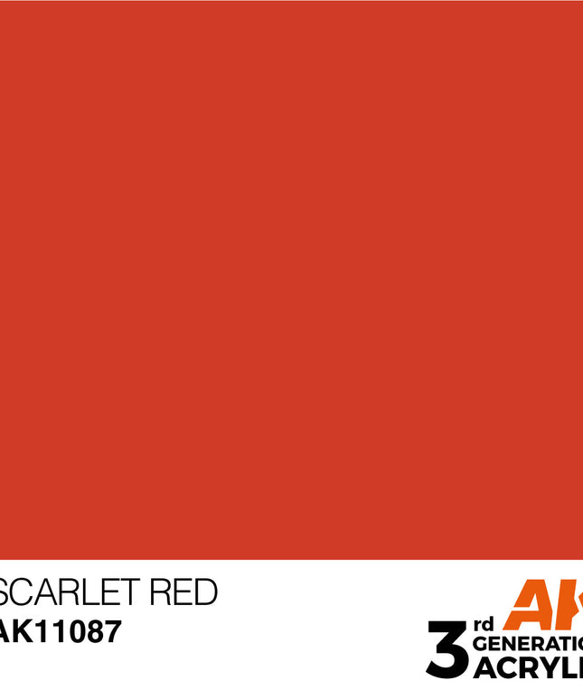 AK ACRYLIC AK11087 Scarlet Red 17ml