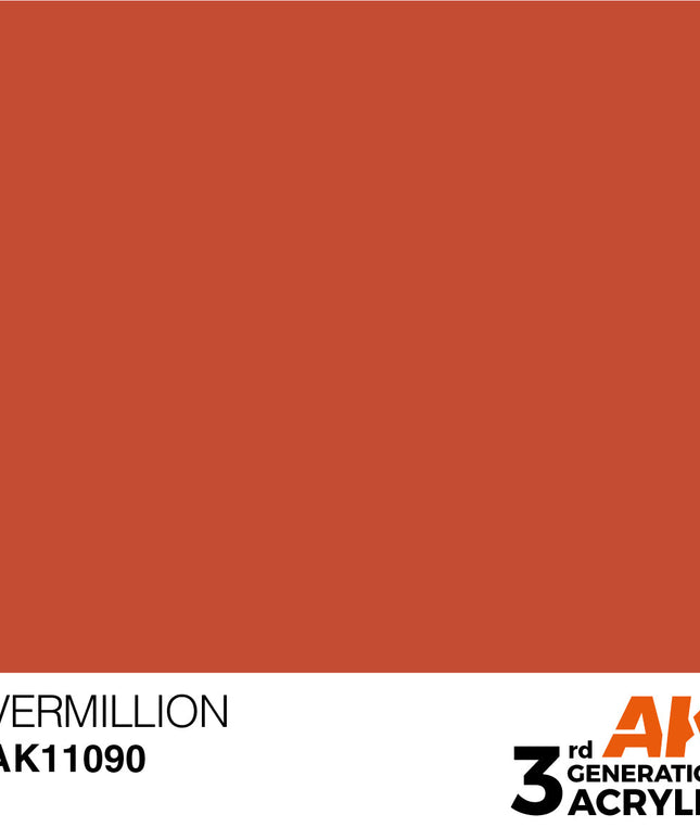 AK ACRYLIC AK11090 Vermillion 17ml