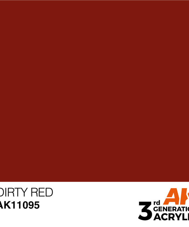 AK ACRYLIC AK11095 Dirty Red 17ml