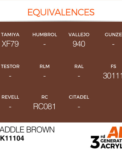 AK ACRYLIC AK11104 Saddle Brown 17ml