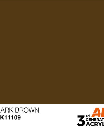 AK ACRYLIC AK11109 Dark Brown 17ml