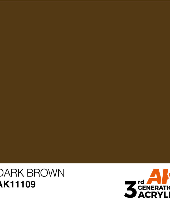 AK ACRYLIC AK11109 Dark Brown 17ml