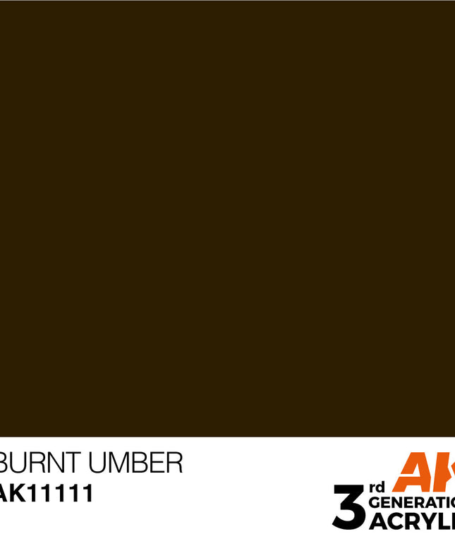 AK ACRYLIC AK11111 Burnt Umber 17ml