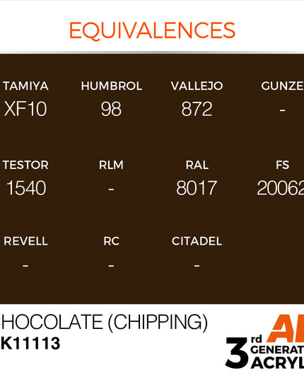 AK ACRYLIC AK11113 Chocolate (Chipping) 17ml