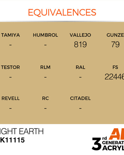 AK ACRYLIC AK11115 Light Earth 17ml