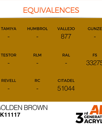 AK ACRYLIC AK11117 Golden Brown 17ml