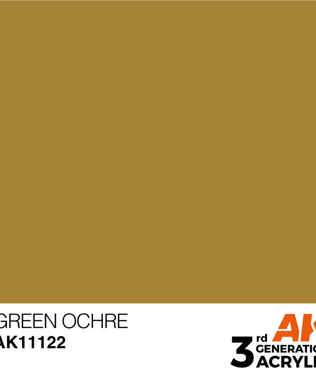 AK ACRYLIC AK11122 Green Ocher 17ml