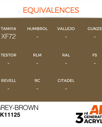 AK ACRYLIC AK11125 Grey-Brown 17ml