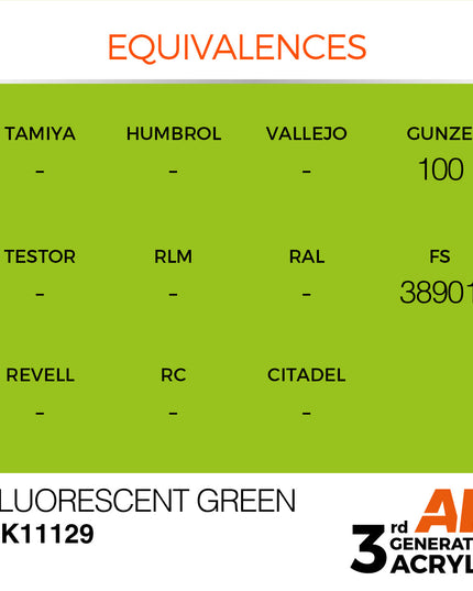 AK ACRYLIC AK11129 Fluorescent Green 17ml