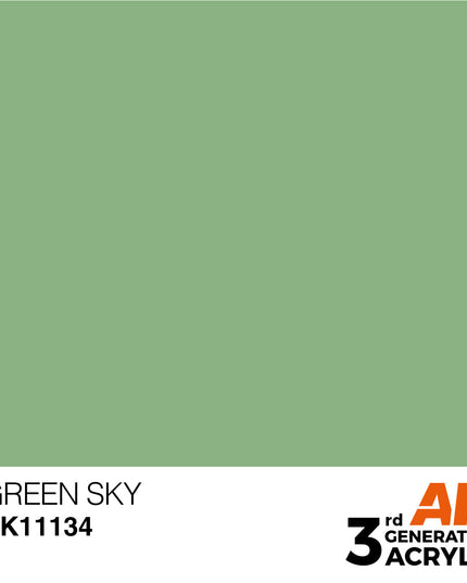 AK ACRYLIC AK11134 Green Sky 17ml