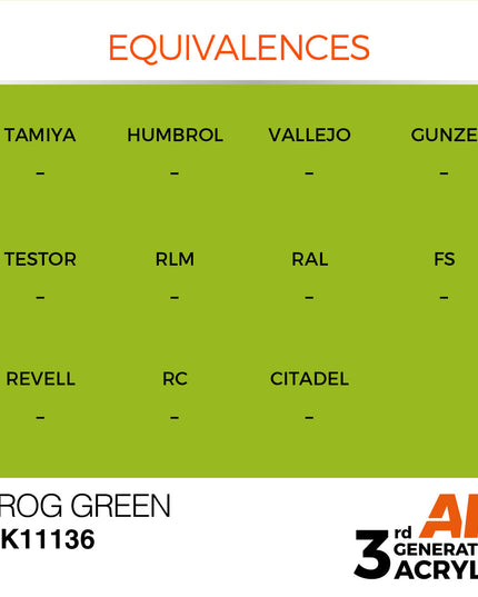 AK ACRYLIC AK11136 Frog Green 17ml