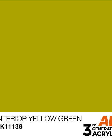 AK ACRYLIC AK11138 Interior Yellow Green 17ml