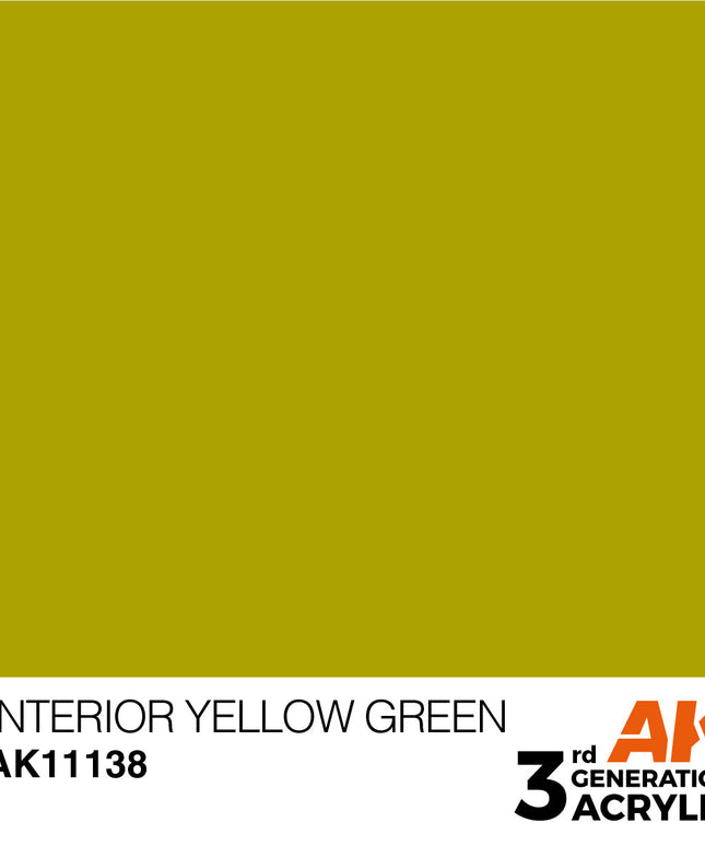AK ACRYLIC AK11138 Interior Yellow Green 17ml