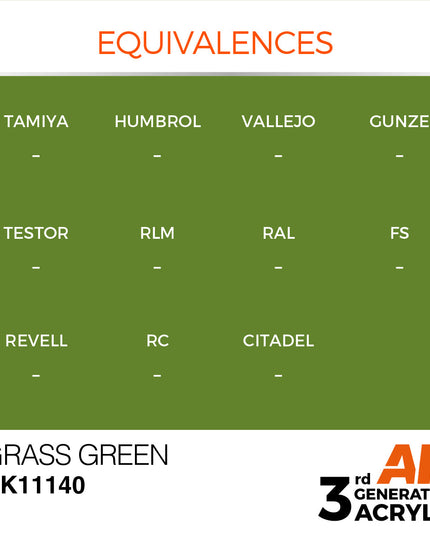 AK ACRYLIC AK11140 Grass Green 17ml