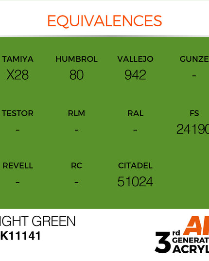 AK ACRYLIC AK11141 Light Green 17ml