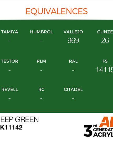 AK ACRYLIC AK11142 Deep Green intense 17ml