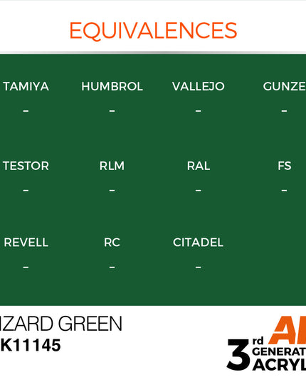 AK ACRYLIC AK11145 Lizard Green 17ml