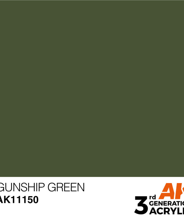 AK ACRYLIC AK11150 Gunship Green 17ml