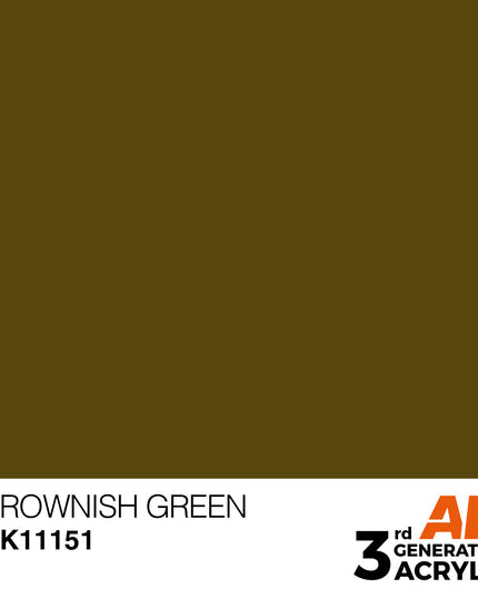 AK ACRYLIC AK11151 Brownish Green 17ml