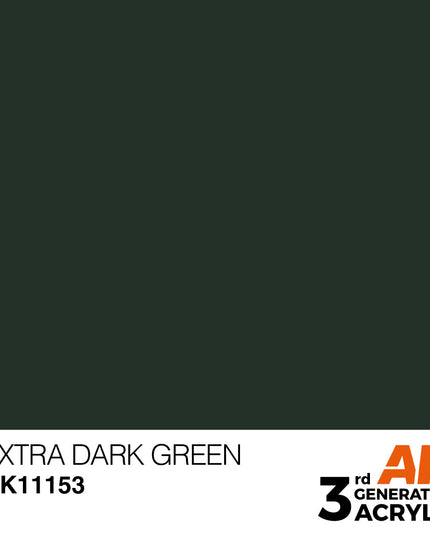 AK ACRYLIC AK11153 Extra Dark Green 17ml