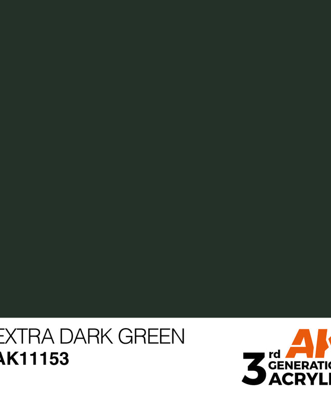 AK ACRYLIC AK11153 Extra Dark Green 17ml