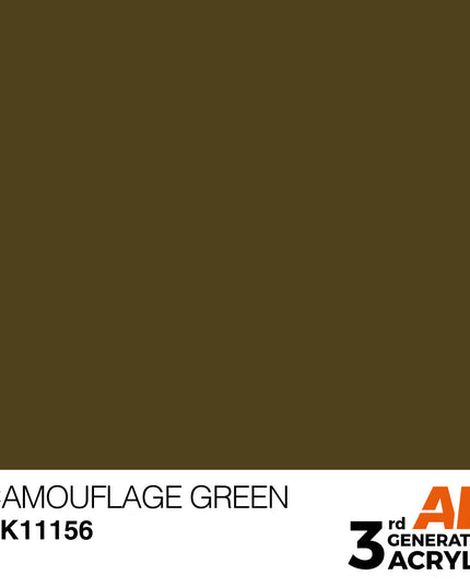 AK ACRYLIC AK11156 Camouflage Green 17ml