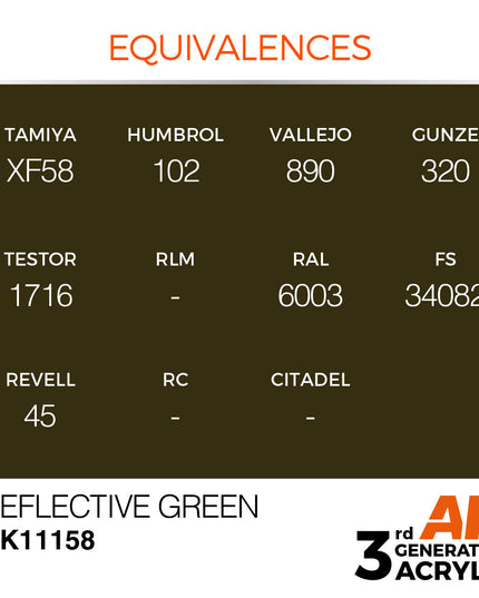 AK ACRYLIC AK11158 Reflective Green 17ml