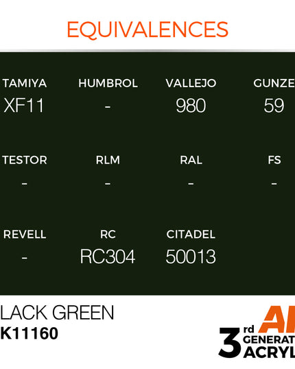 AK ACRYLIC AK11160 Black Green 17ml