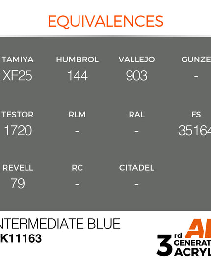 AK ACRYLIC AK11163 Intermediate Blue 17ml