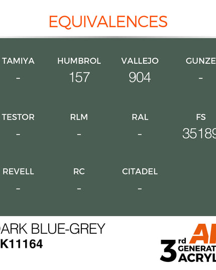 AK ACRYLIC AK11164 Dark Blue-Grey 17ml