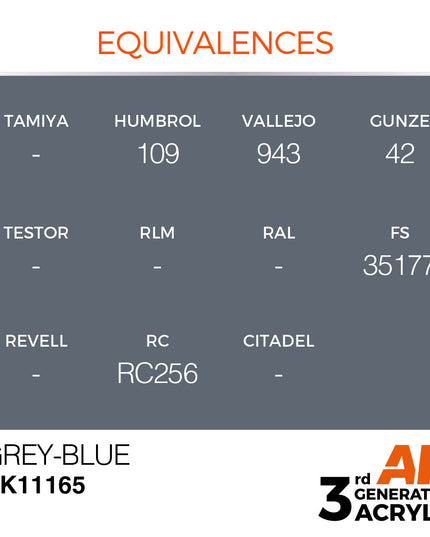 AK ACRYLIC AK11165 Grey-Blue 17ml