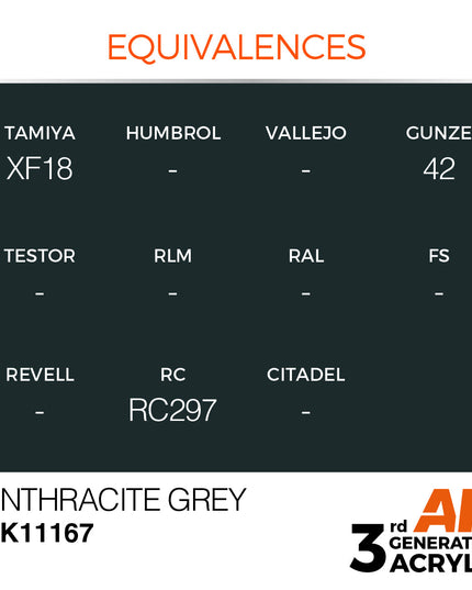 AK ACRYLIC AK11167 Anthracite Grey 17ml