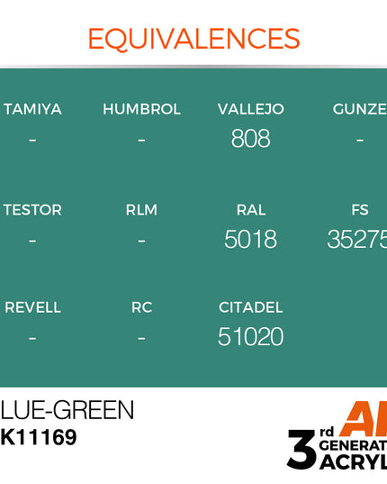 AK ACRYLIC AK11169 Blue-Green 17ml