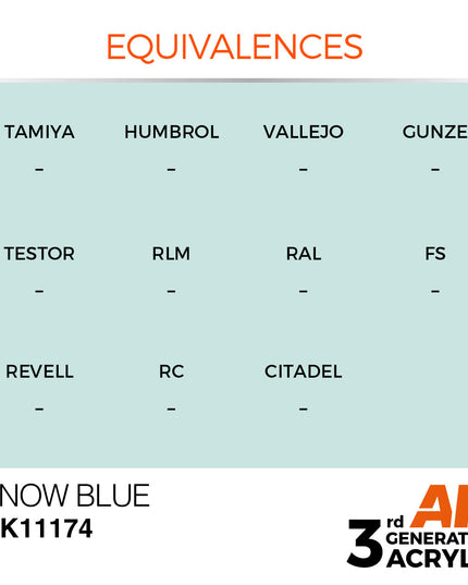 AK ACRYLIC AK11174 Snow Blue 17ml