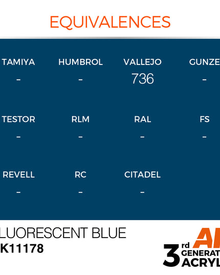 AK ACRYLIC AK11178 Fluorescent Blue 17ml