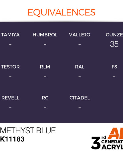 AK ACRYLIC AK11183 Amethyst Blue 17ml