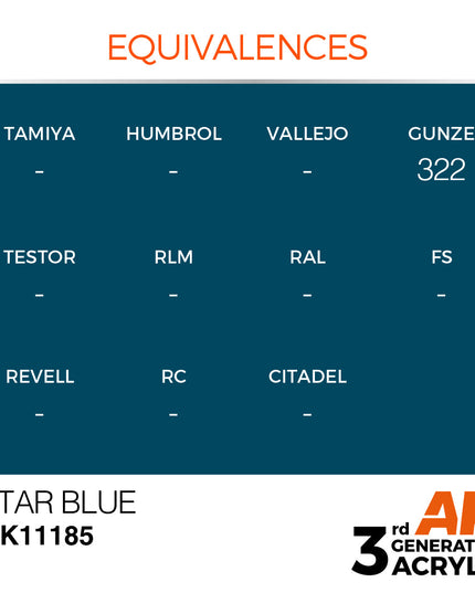 AK ACRYLIC AK11185 Star Blue 17ml