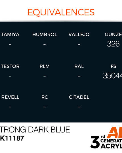 AK ACRYLIC AK11187 Strong Dark Blue 17ml