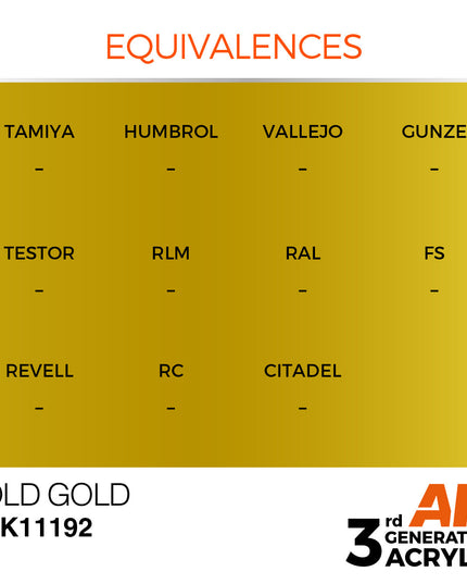 AK ACRYLIC AK11192 Old Gold 17ml