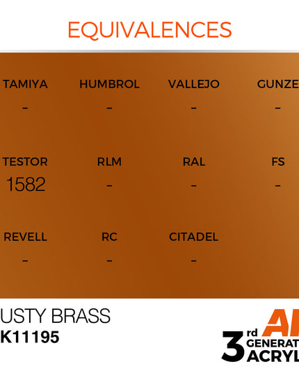 AK ACRYLIC AK11195 Rusty Brass 17ml