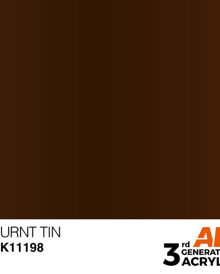 AK ACRYLIC AK11198 Burnt Metallic Tin 17ml