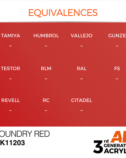 AK ACRYLIC AK11203 Foundry Red Metallic 17ml