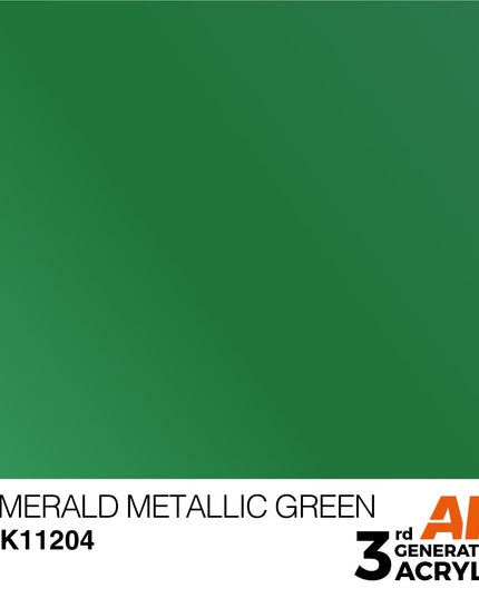 AK ACRYLIC AK11204 Emerald Metallic Green 17ml