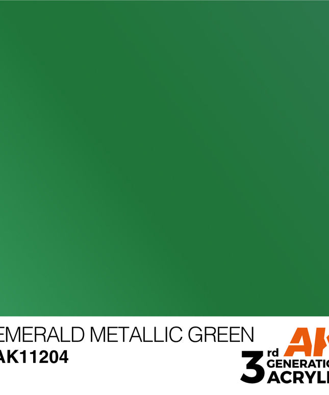 AK ACRYLIC AK11204 Emerald Metallic Green 17ml