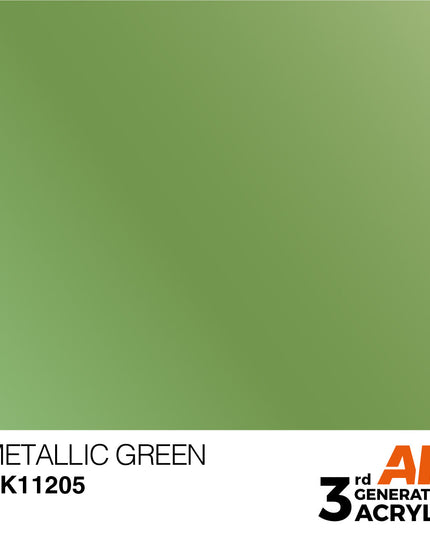AK ACRYLIC AK11205 Metallic Green 17ml