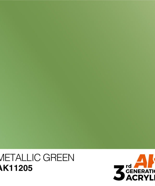 AK ACRYLIC AK11205 Metallic Green 17ml