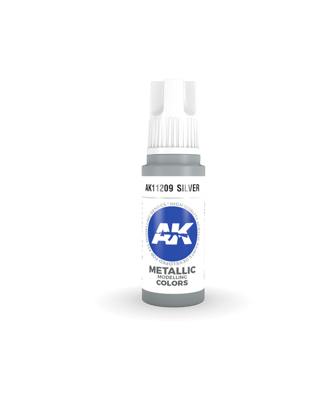 AK ACRYLIC AK11209 Silver Metallic 17ml