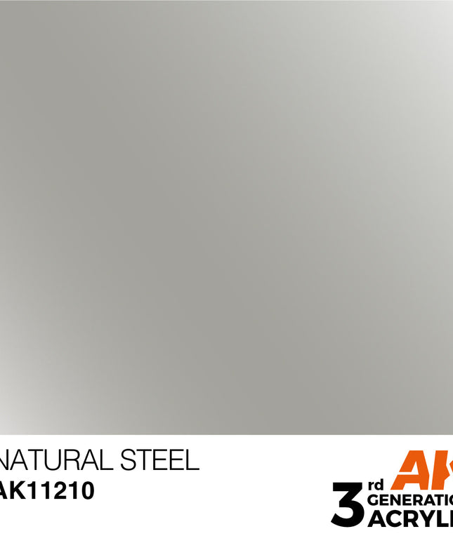 AK ACRYLIC AK11210 Natural Steel Metallic 17ml