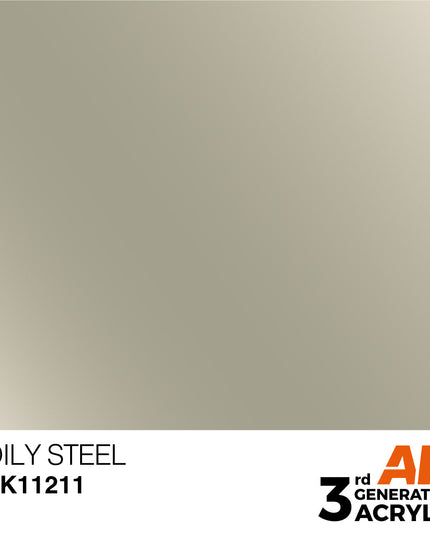 AK ACRYLIC AK11211 Oily Steel 17ml